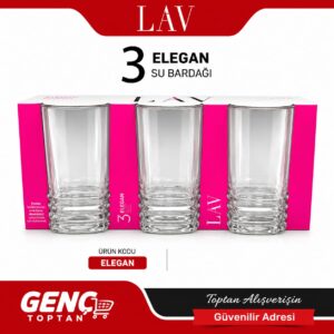 LV-ELG379A ELEGAN 3'LÜ MEŞRUBAT BARDAĞI*16