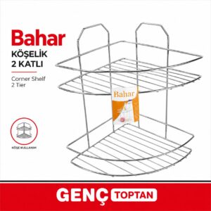 KİWA BAHAR 2 KATLI METAL BANYO KÖŞELİĞİ