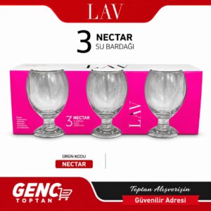 LV-NEC14A AYAKLI CAM BARDAK 3'LÜ *16*280cc