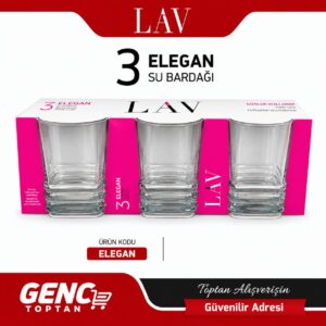 LV-ELG360A ELEGAN 3LÜ VİSKİ BARDAĞI 315cc *16