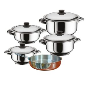 HASCEVHER SAPHİRA 9 PRÇ TENCERE SETİ KIRMZI