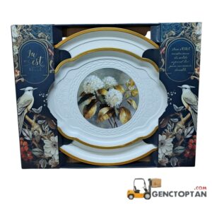 İSR-5817 2'Lİ LÜX BEYAZ PERA TEPSİ