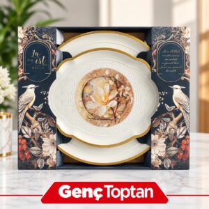 İSR-5817 2'Lİ LÜX BEYAZ PERA TEPSİ