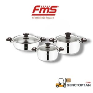 FMS EKO 6 PRÇ SİYAH TENCERE SET 5013SYH