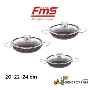 FMS 20-22-24 GRANİT OMLET SET SİYAH METAL G5019