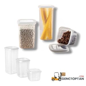 ASUDE ASD208 3'LÜ ERZAK SAKLAMA KABI