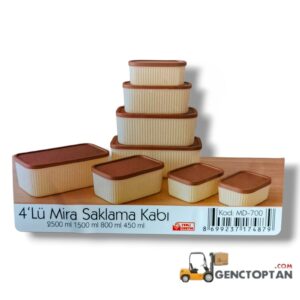ÖZKALE MD700 4'LÜ MİRA SAKLAMA 2,5LT-1,5LT-0,8LT-0,45LT