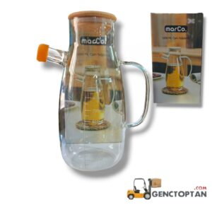MARCO 0010 BAMBU KAPAKLI CAM YAĞDANLIK 1000ML
