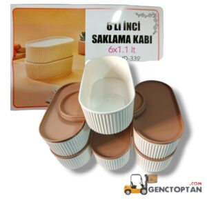 ÖZKALE MD332 6'LI İNCİ SAKLAMA KABI 1,2 LT