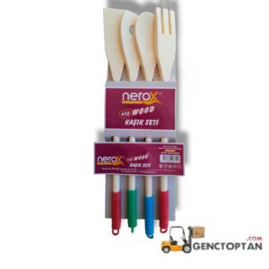 NEROX KAŞIK SETİ WOOD RENKLİ 4'LÜ NRX-0759