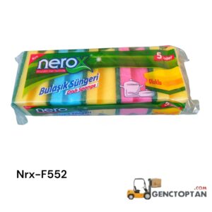 NEROX NRX-F552 BULAŞIK SÜNGERİ OLUKLU 5Lİ