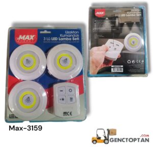 ZMAX 3'LÜ LED KUMANDALI LAMBA SET MAX-3159