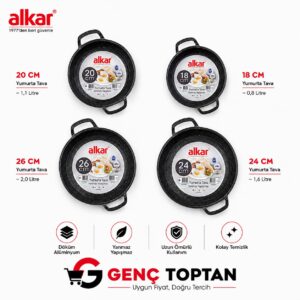 ALKAR HDY224 YEKPARE DÖKÜM YUMURTA SAHANI 24 CM
