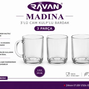 RAYAN 3LÜ MADINA KULPLU BARDAK