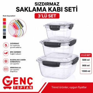 QS141 KARE SIZDIRMAZ 3 LÜ SET (500-900-1500)