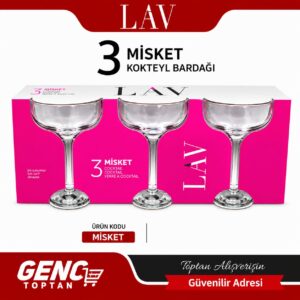 LAV MİS550 3 LÜ AYAKLI BARDAK 235 CC