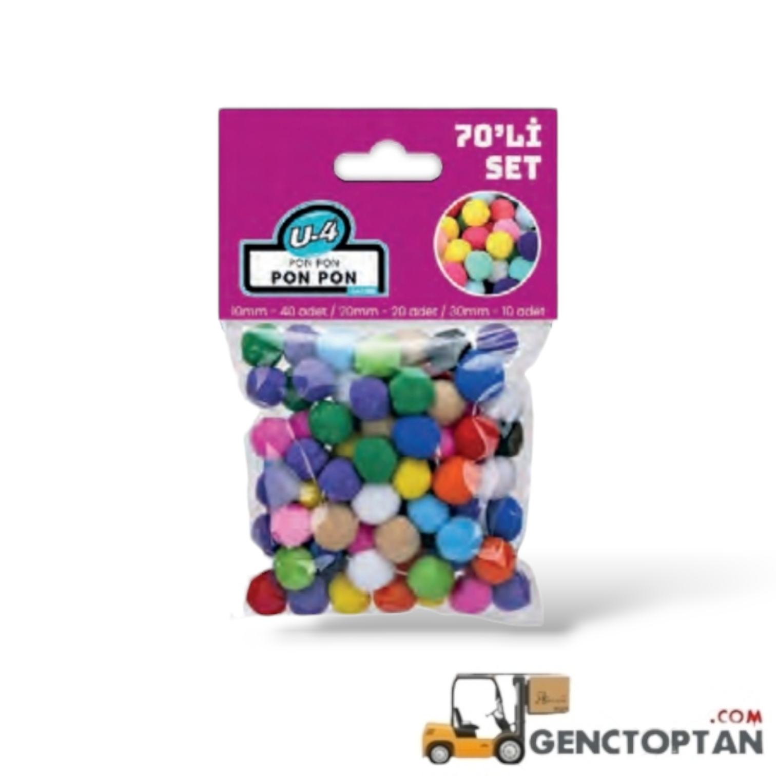 U4 1500 U-4 PONPON SET FOSFORLU 70'Lİ