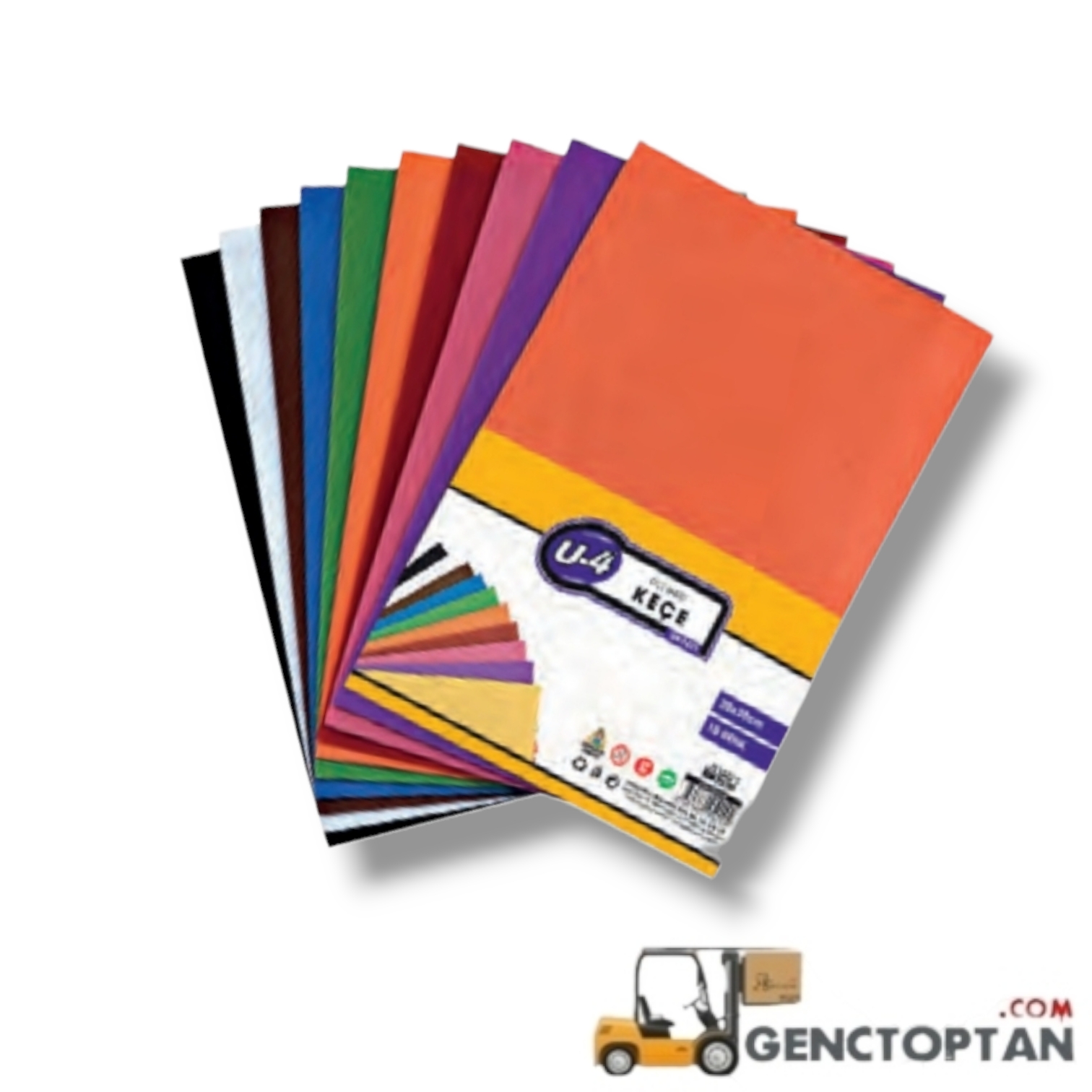 U4 F421 U-4 KEÇE A4 YAPIŞKANSIZ 10 RENK