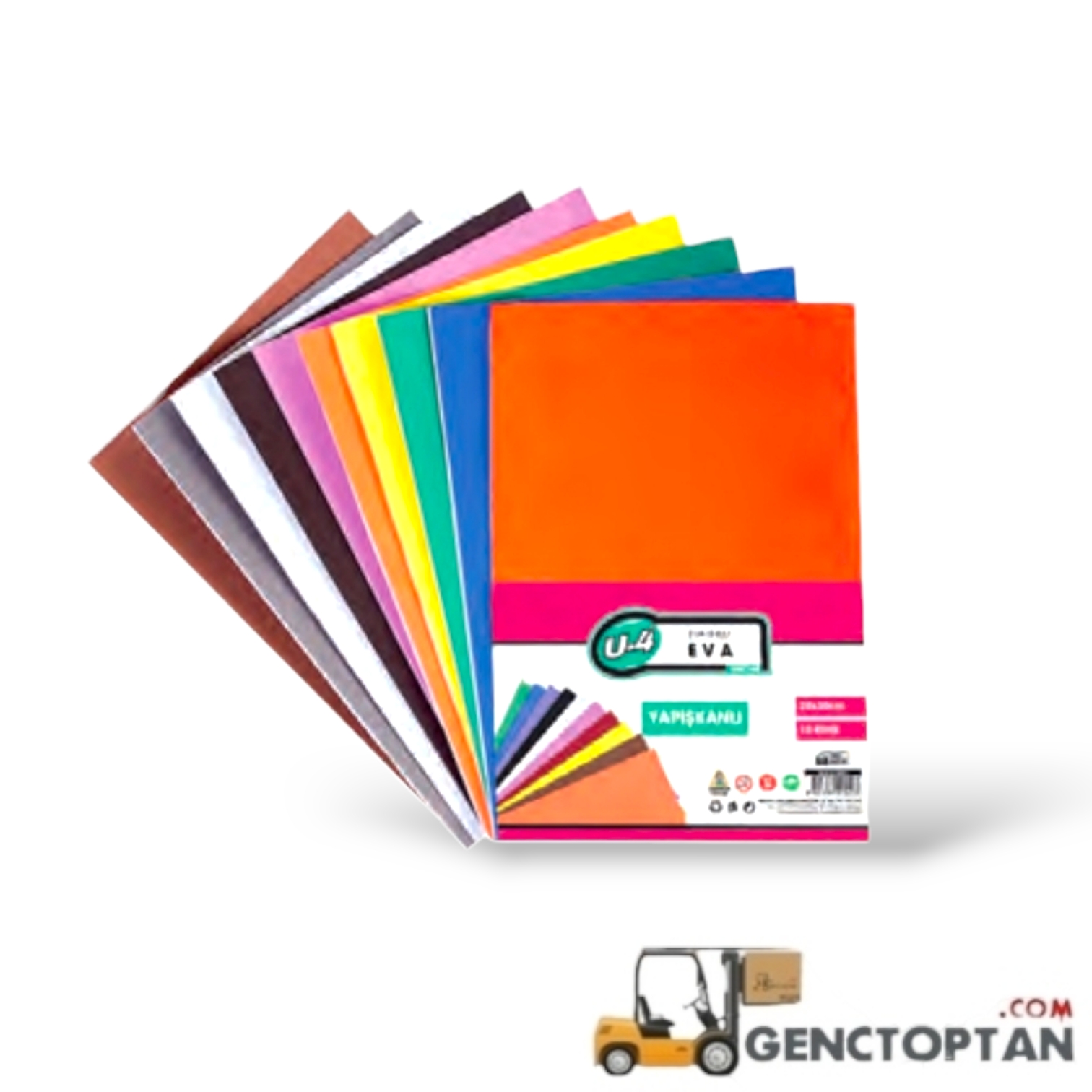 U4 F148 U-4 EVA A4 YAPIŞKANSIZ 10 RENK