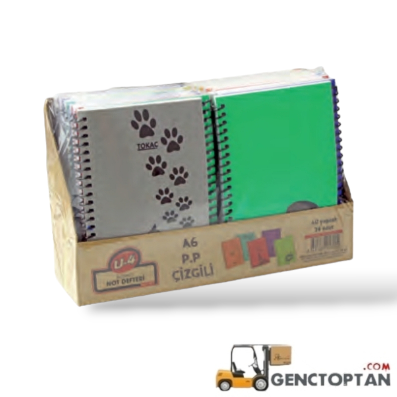 U4 F1597 BLOKNOT A6 SPİRALLİ ÇİZGİLİ 60 YAPRAK