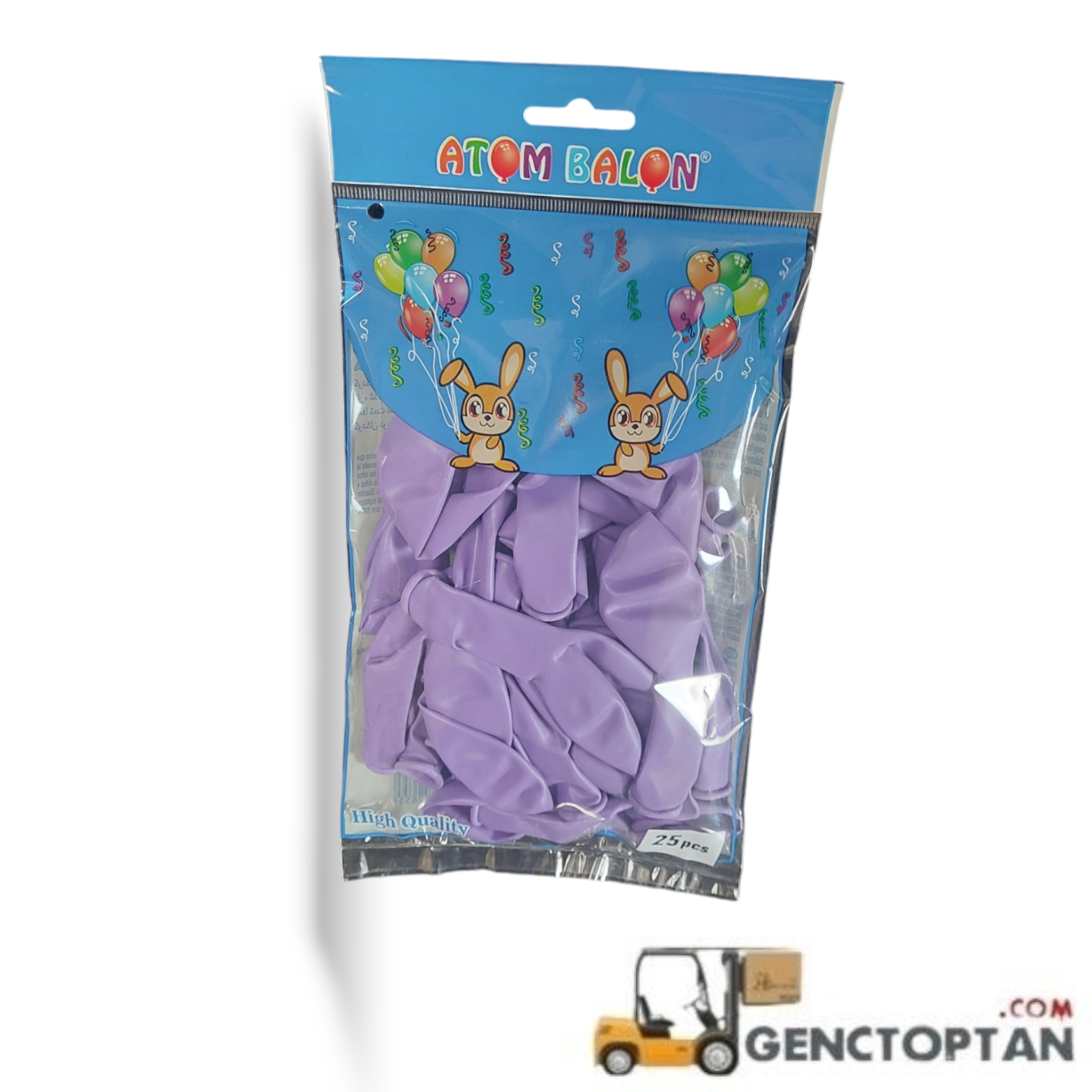 ATOM BALON İÇ DEKORASYON LİLA 25Lİ