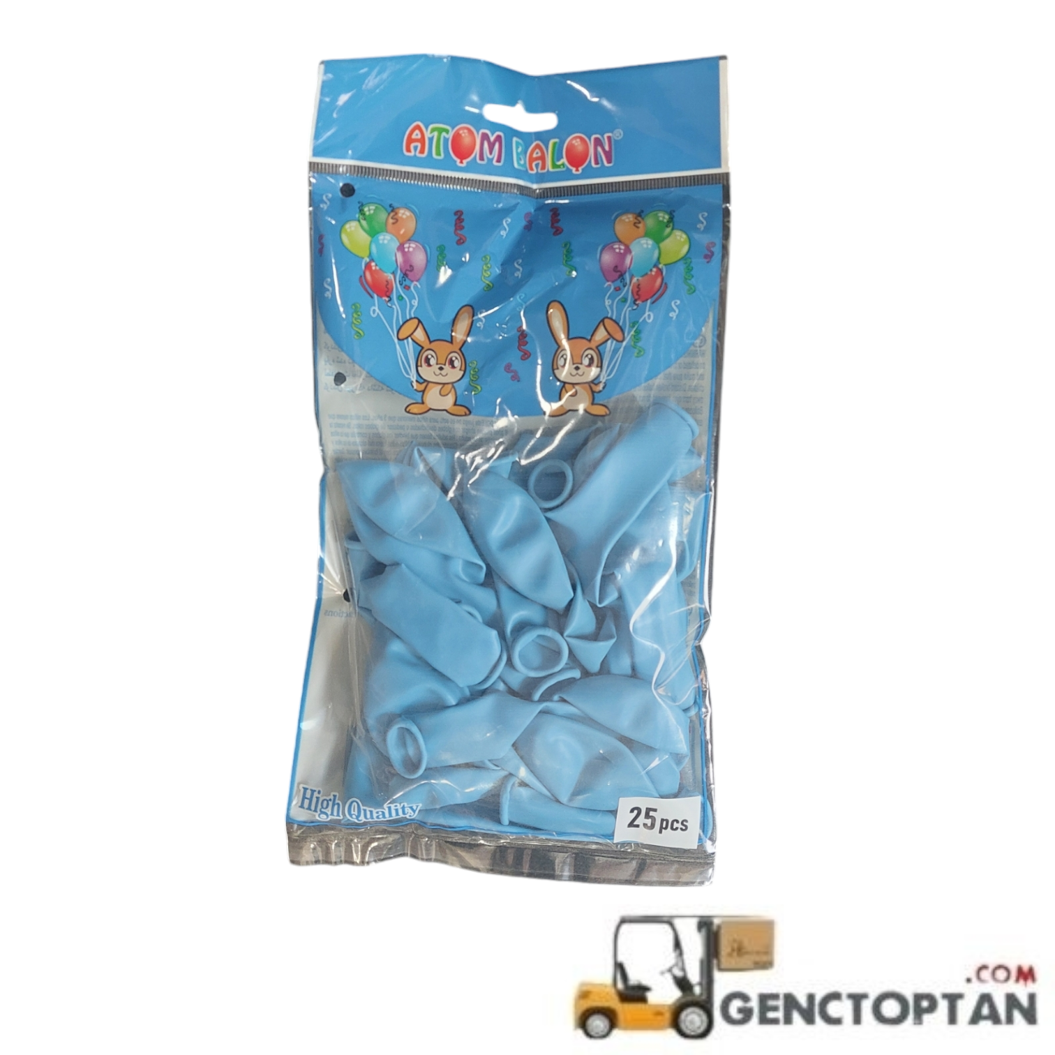 ATOM BALON İÇ DEKORASYON MAVİ 25Lİ