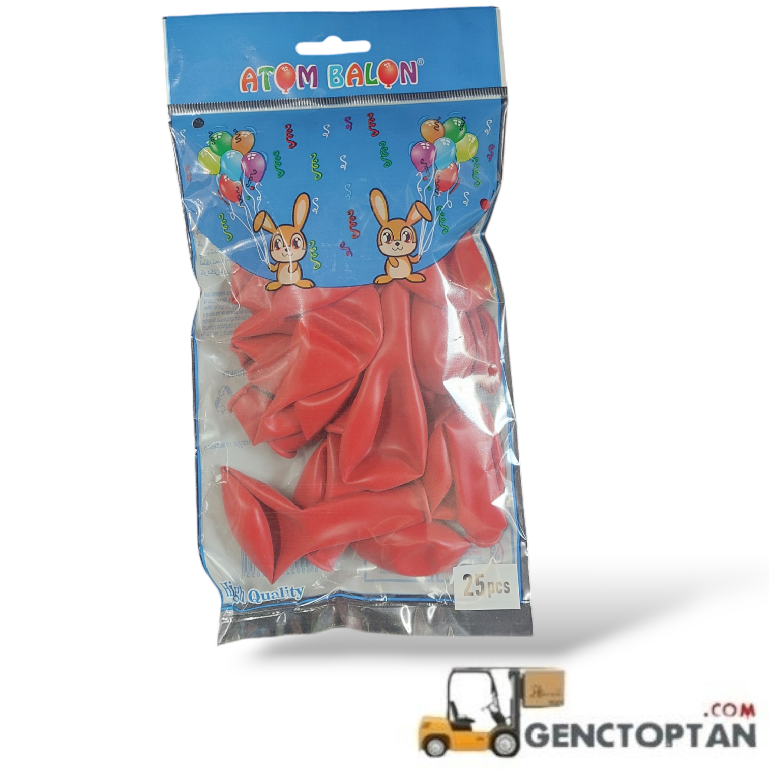 ATOM BALON İÇ DEKORASYON KIRMIZI 25Lİ