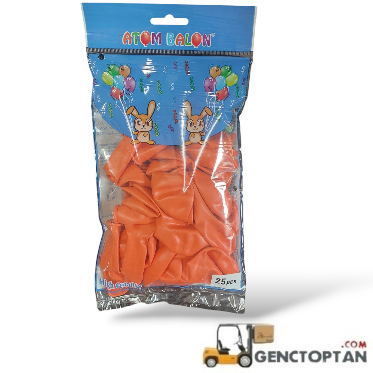ATOM BALON İÇ DEKORASYON TURUNCU 25Lİ