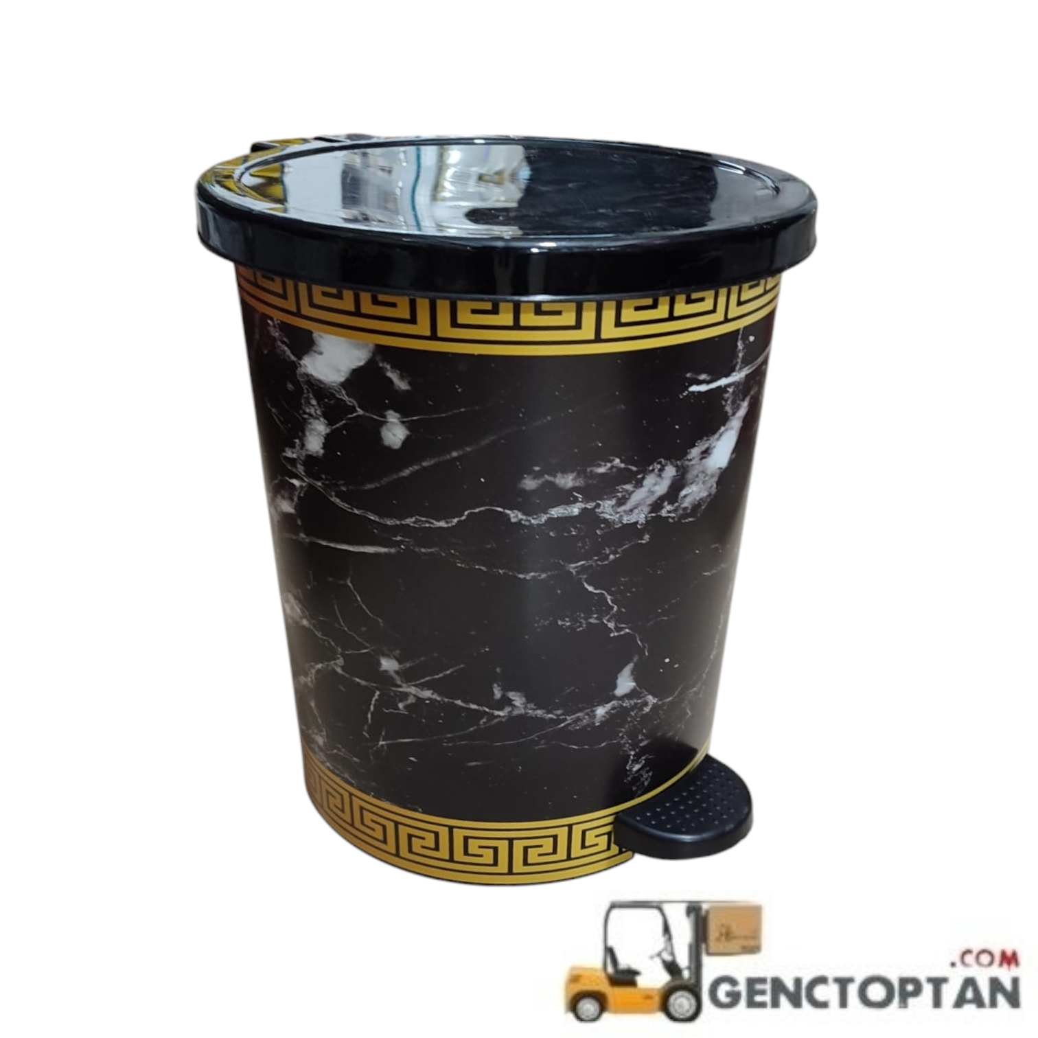 SAĞLAM 7LT DESENLİ PEDALLI ÇÖP KOVASI