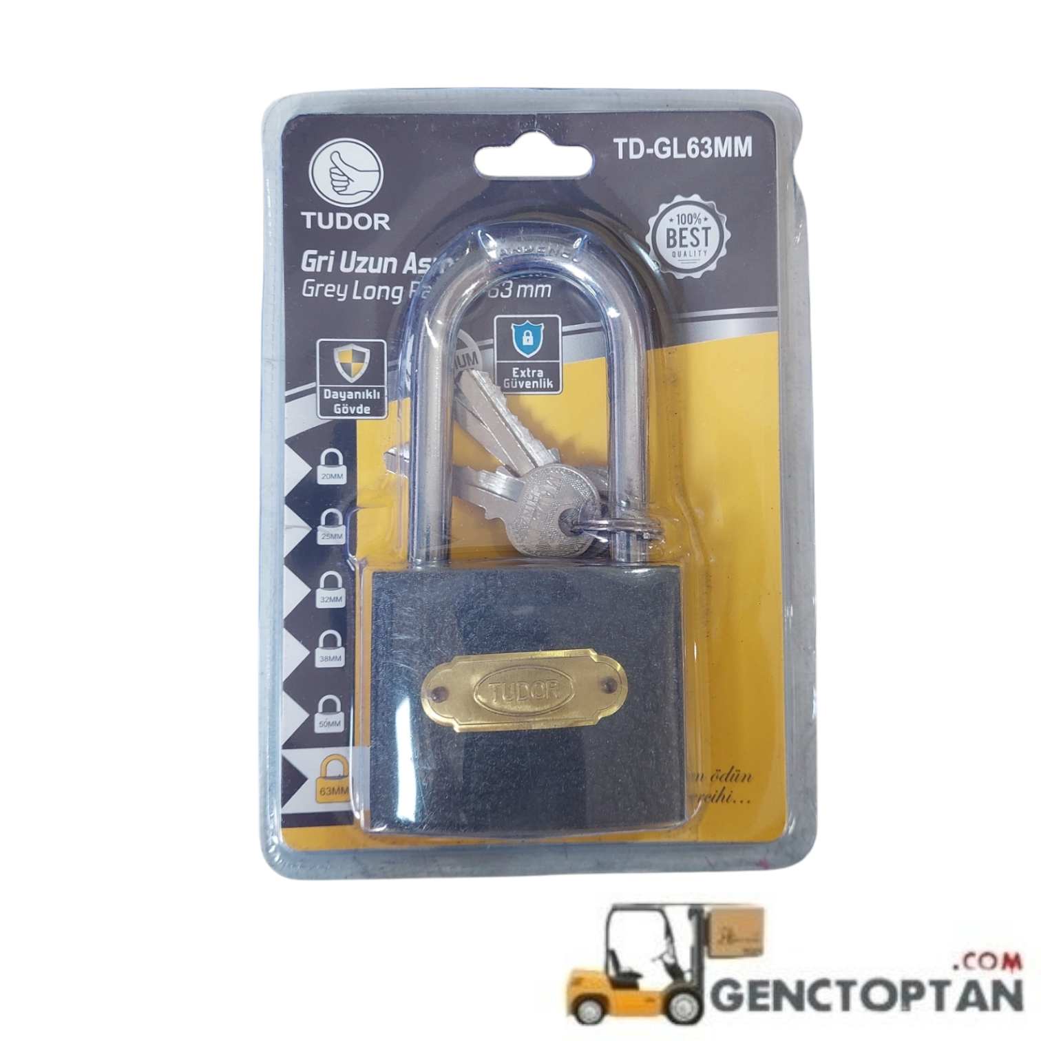 TUDOR UZUN GRİ 63 MM KİLİT