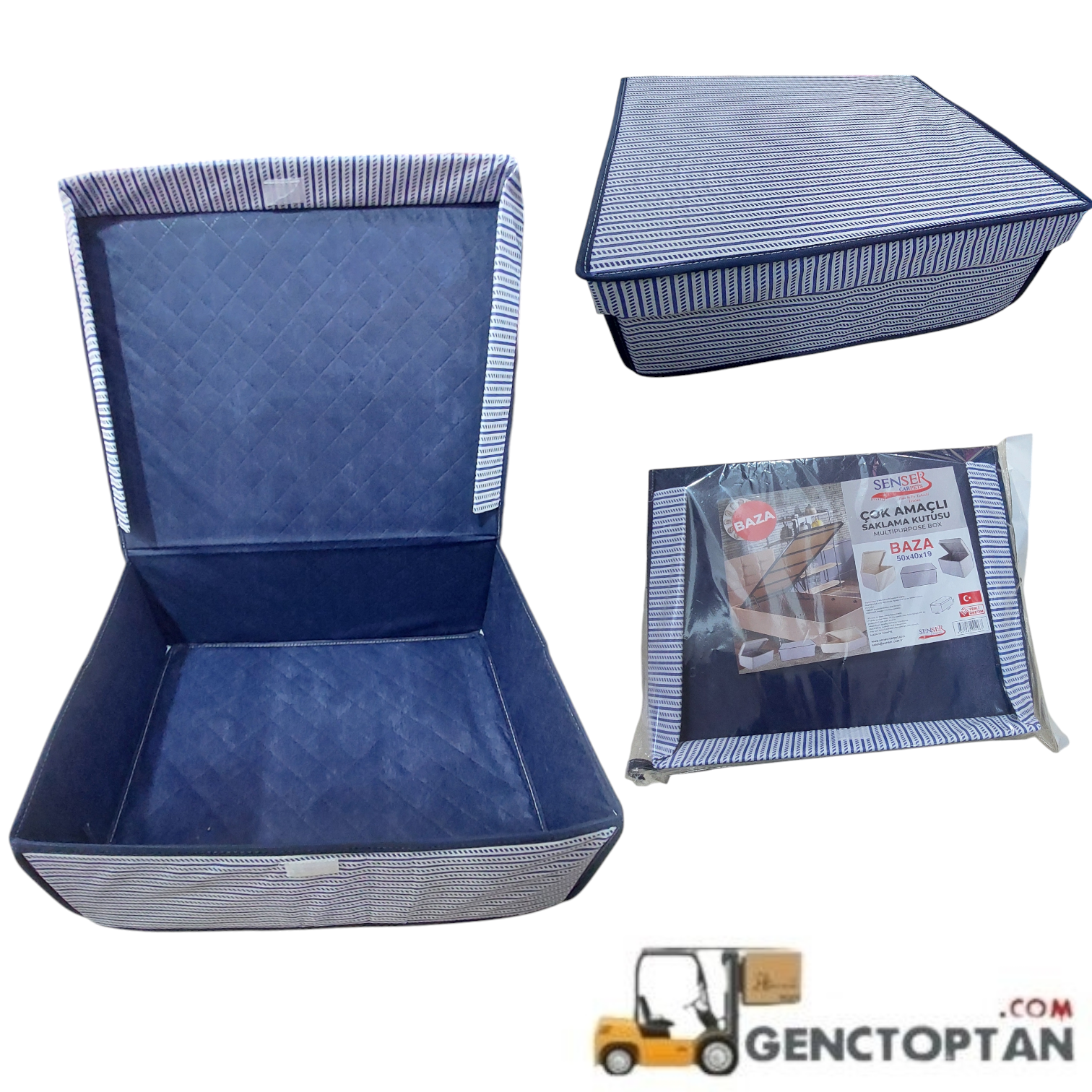 NURTEKS KUTU HURÇ ÇİZGİLİ BAZA 50X40X19