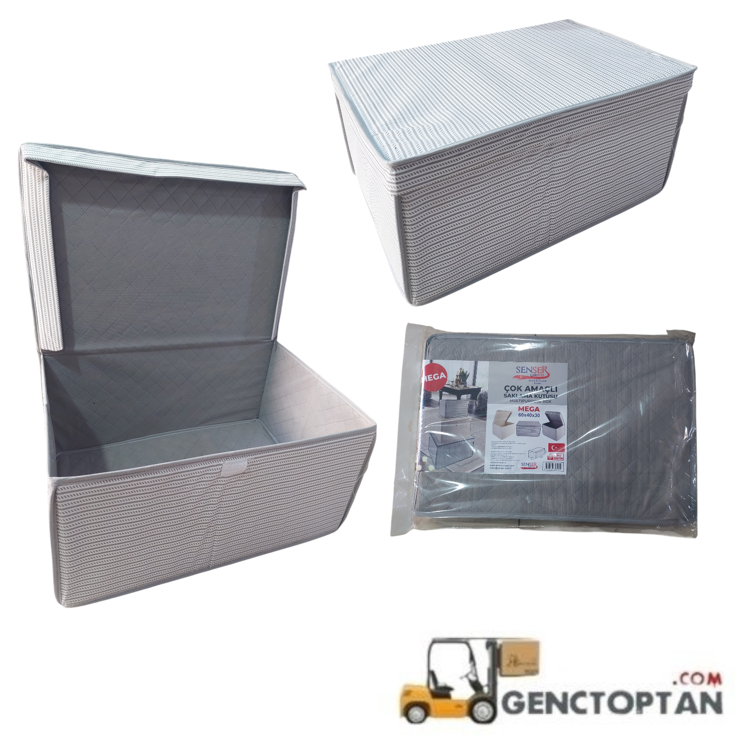 NURTEKS KUTU HURÇ ÇİZGİLİ MEGA 60X40X30