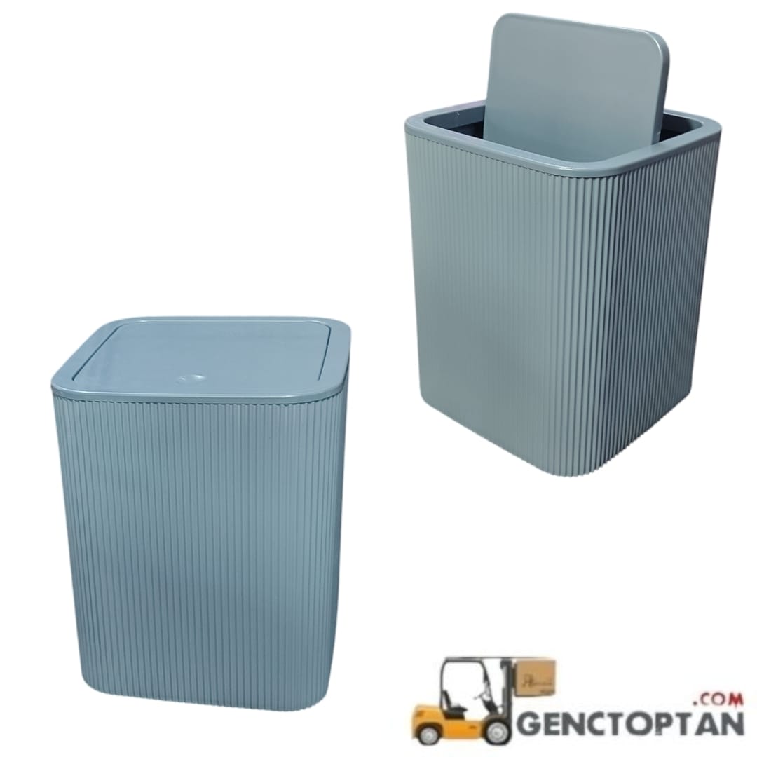 ÖZHAVAN KARE KLİK ÇİZGİLİ ÇÖP KOVASI