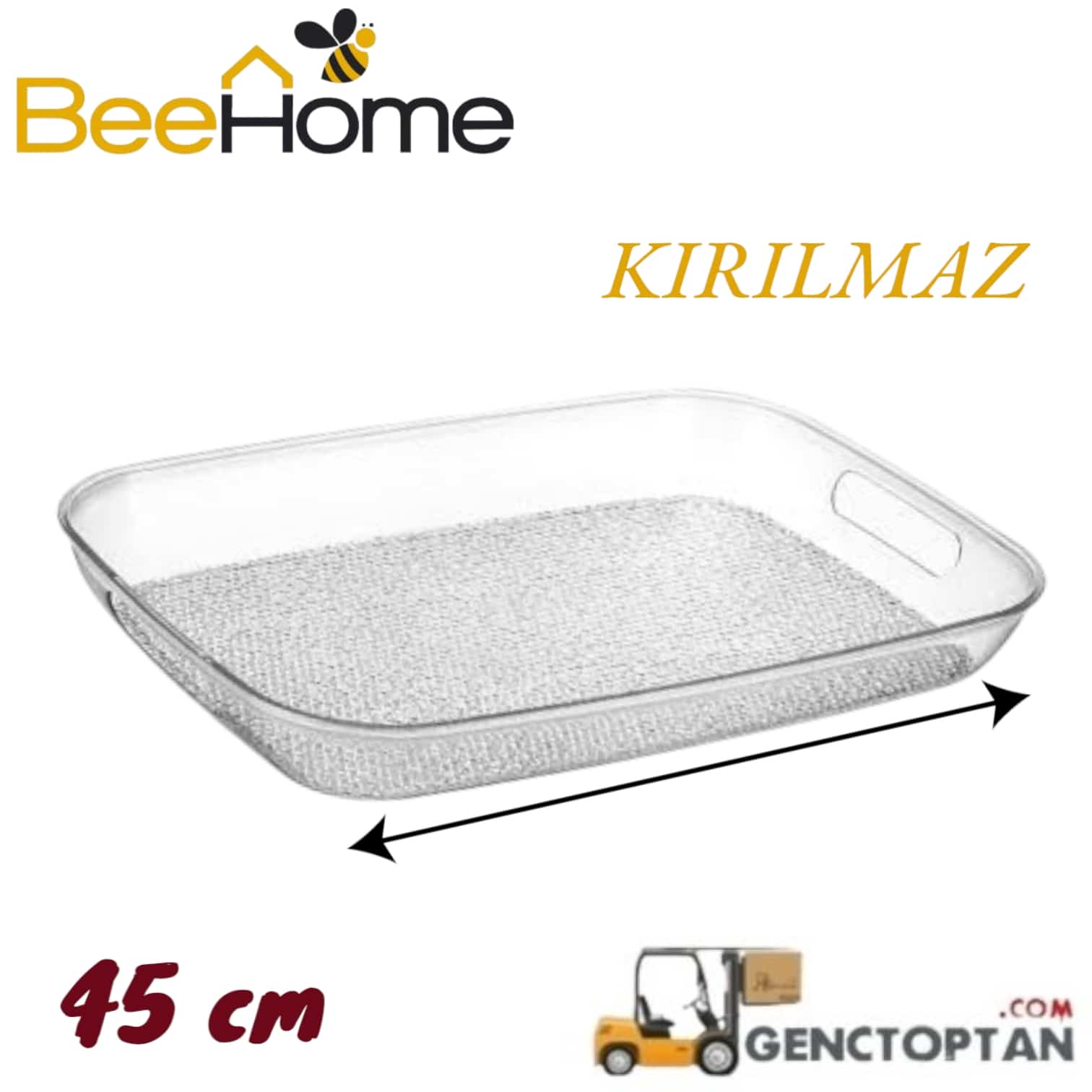 AKAY AK-844 DİKDÖRTGEN PET TEPSİ