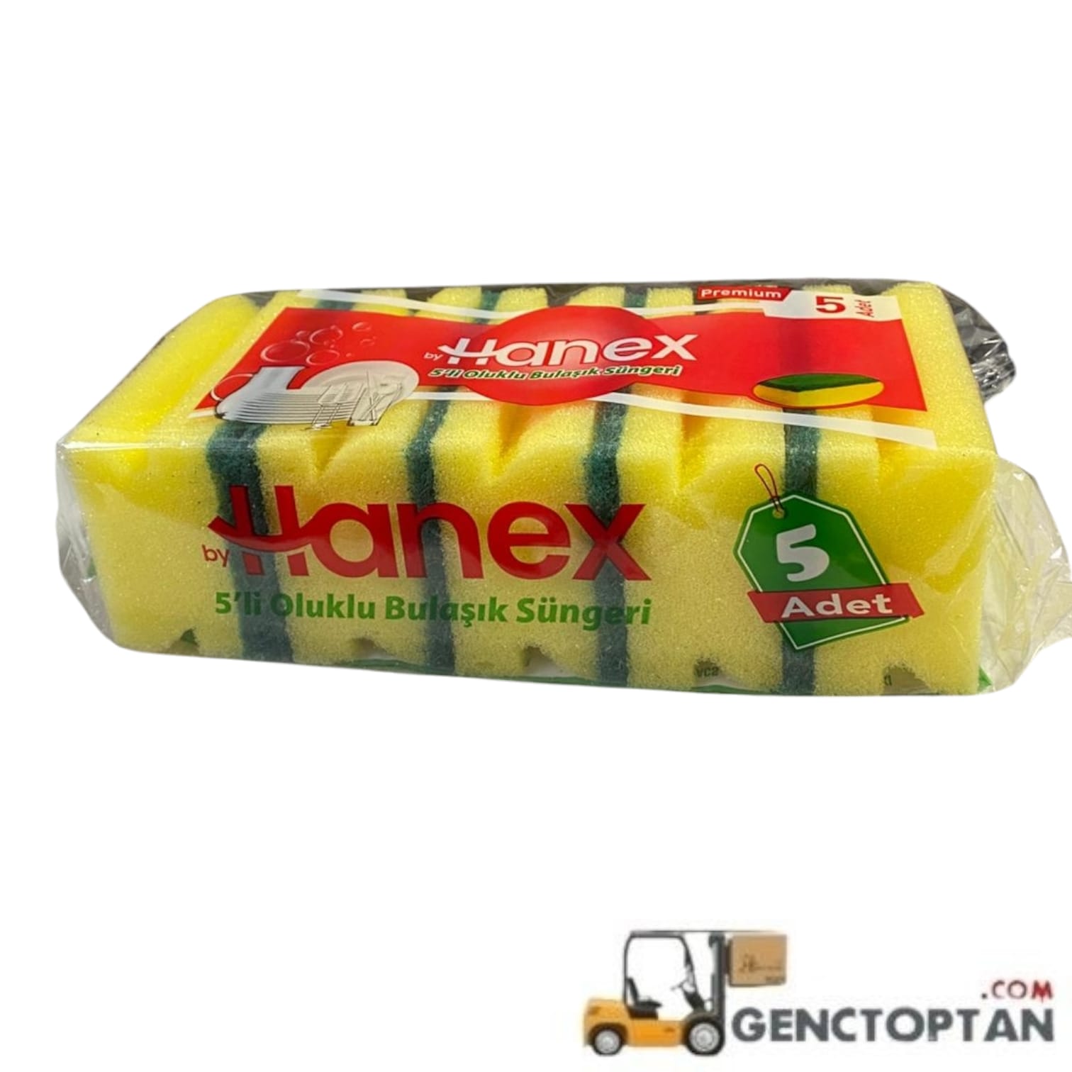 HANEX NHX-0896 5Lİ OLUKLU BULAŞIK SÜNGERİ