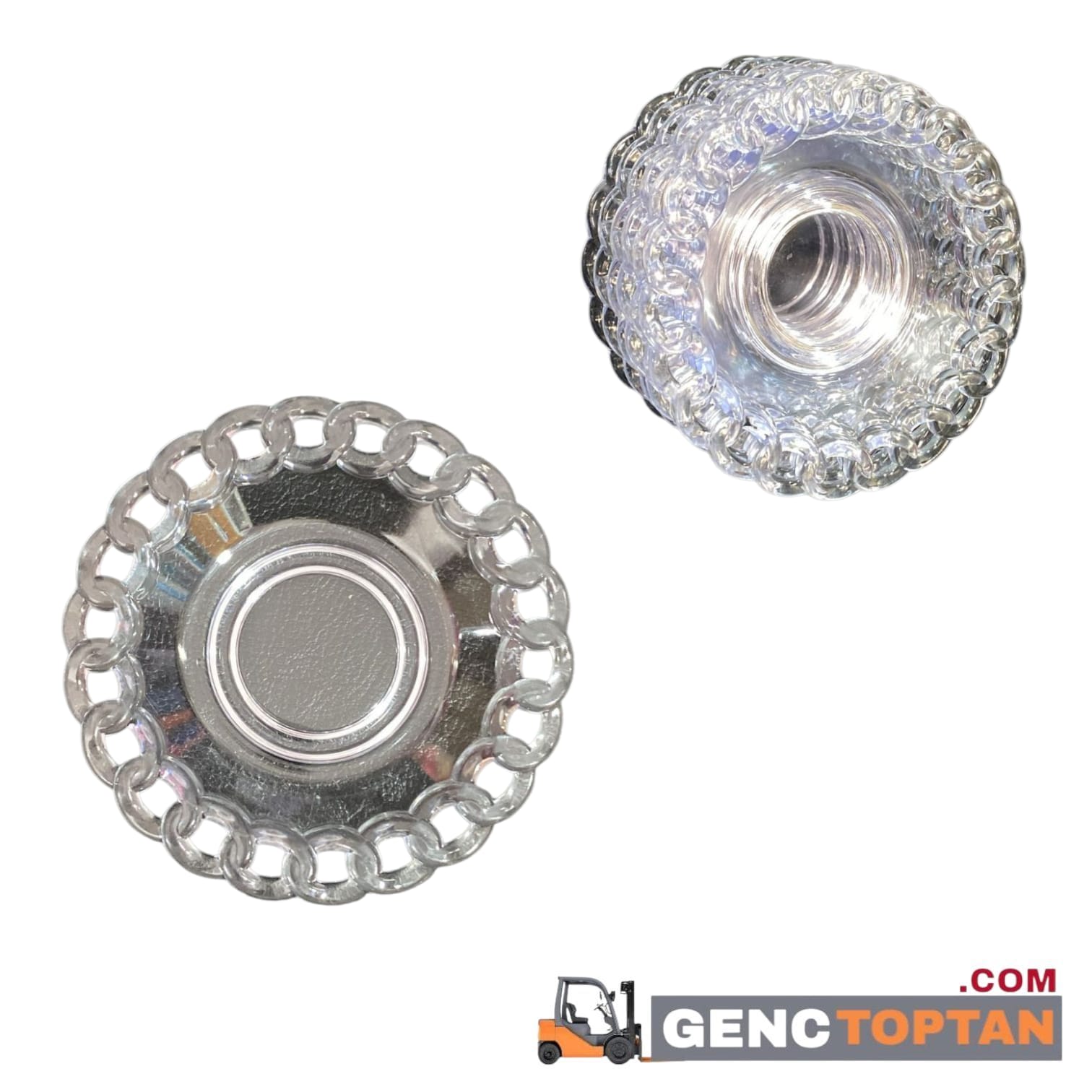 BERCEN KRİSTAL ZİNCİR ÇAY TABAĞI 6'LI