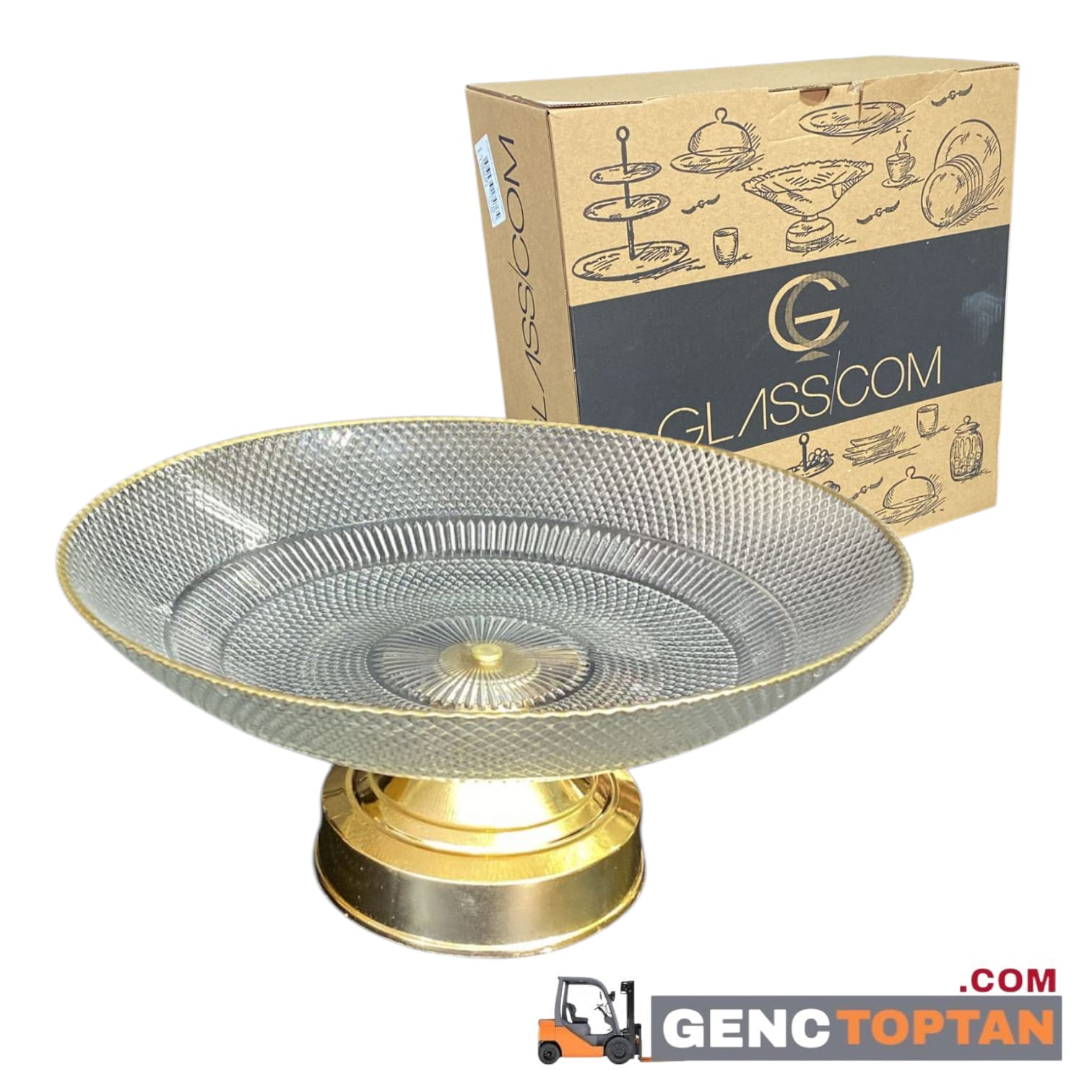 GLASSCOM 30 CM AYAKLI MEYVELİK ASORTİ