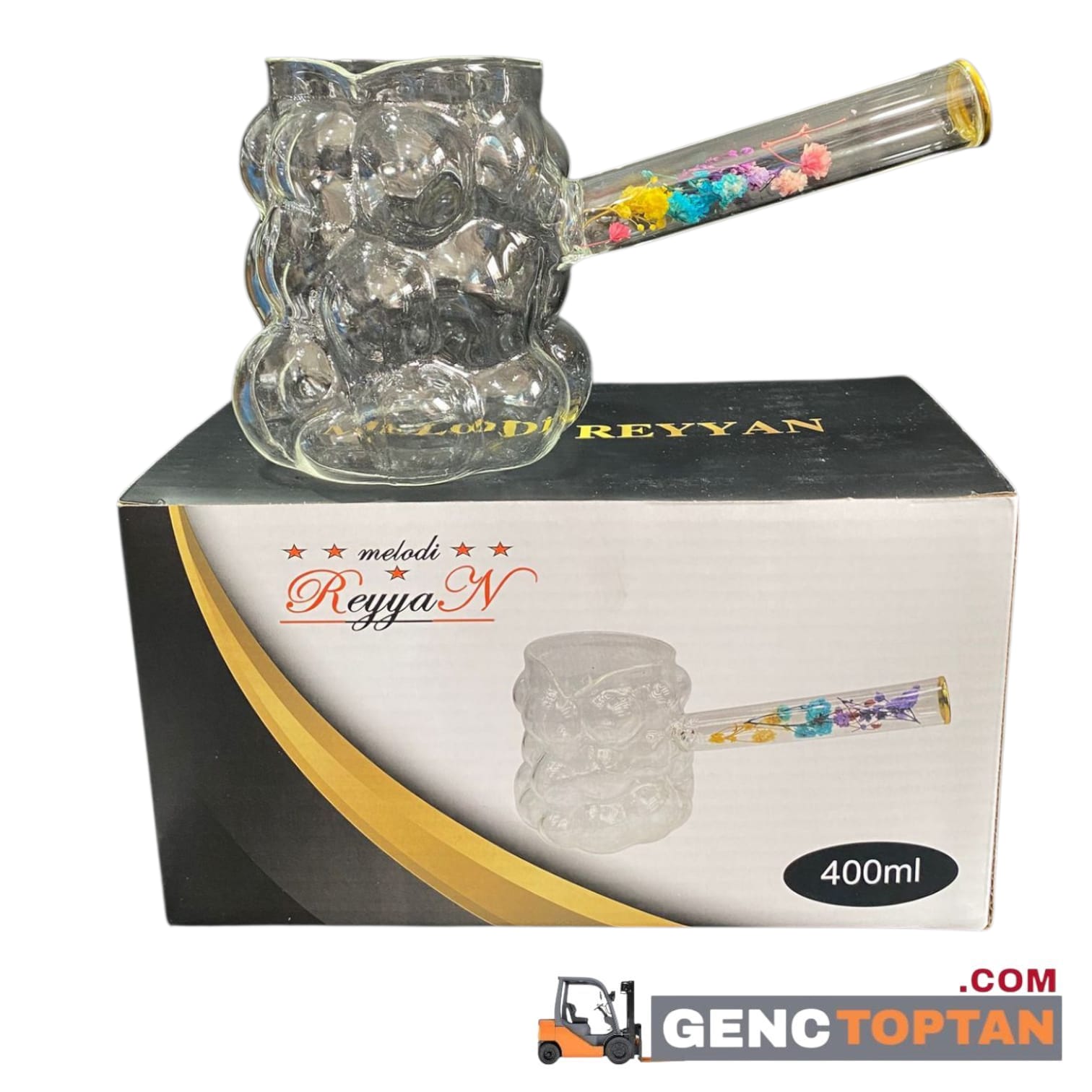 REYYAN MLD268 400 ML CAM ÇİÇEKLİ CEZVE