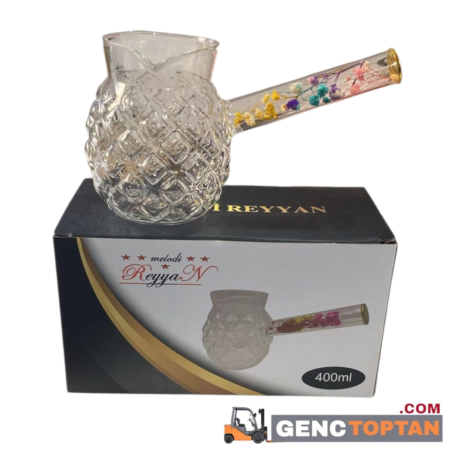 REYYAN MLD267 CAM ÇİÇEKLİ CEZVE