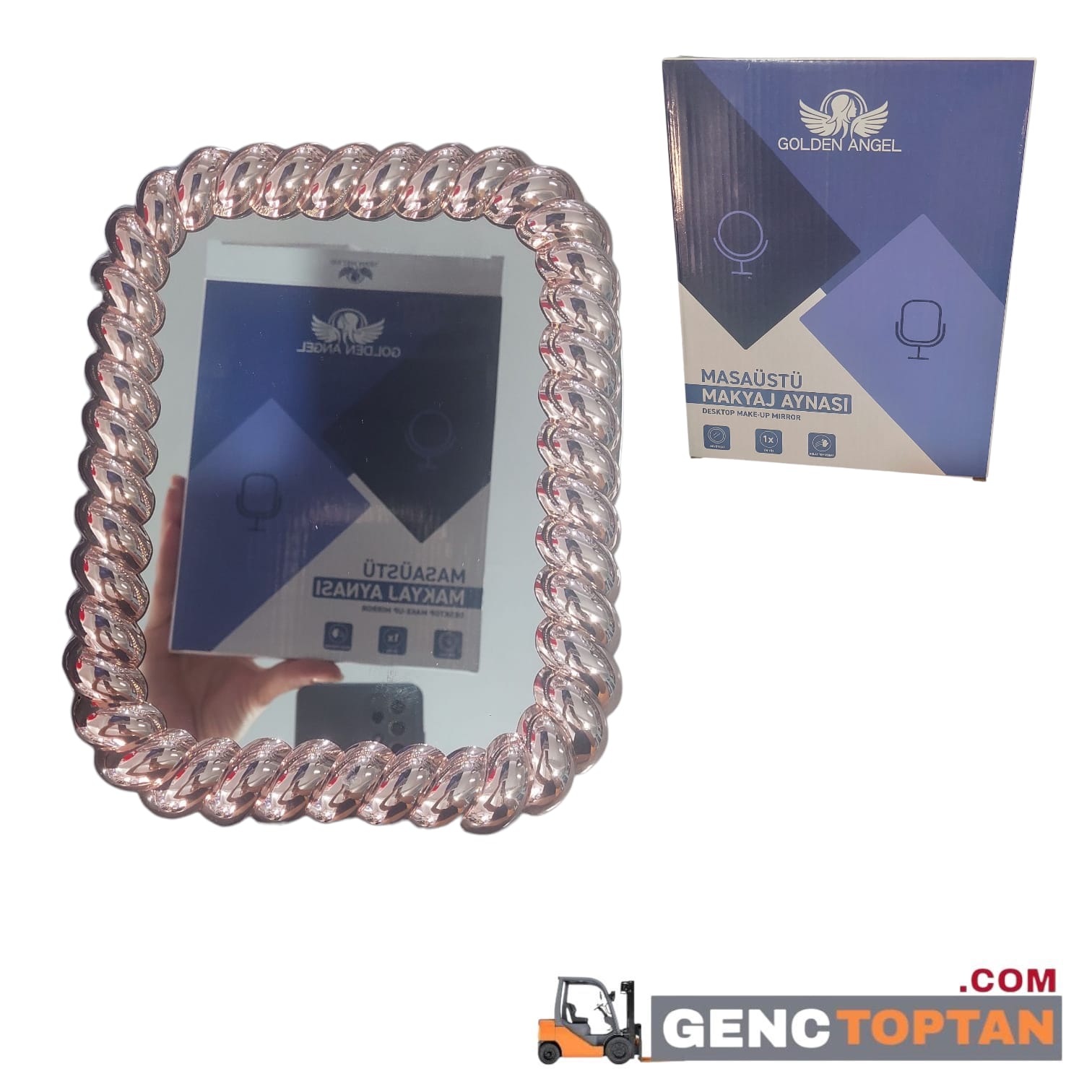 GOLDEN AYN201 ANCEL METALİZE AYAKLI MAKYAJ AYNASI KARE
