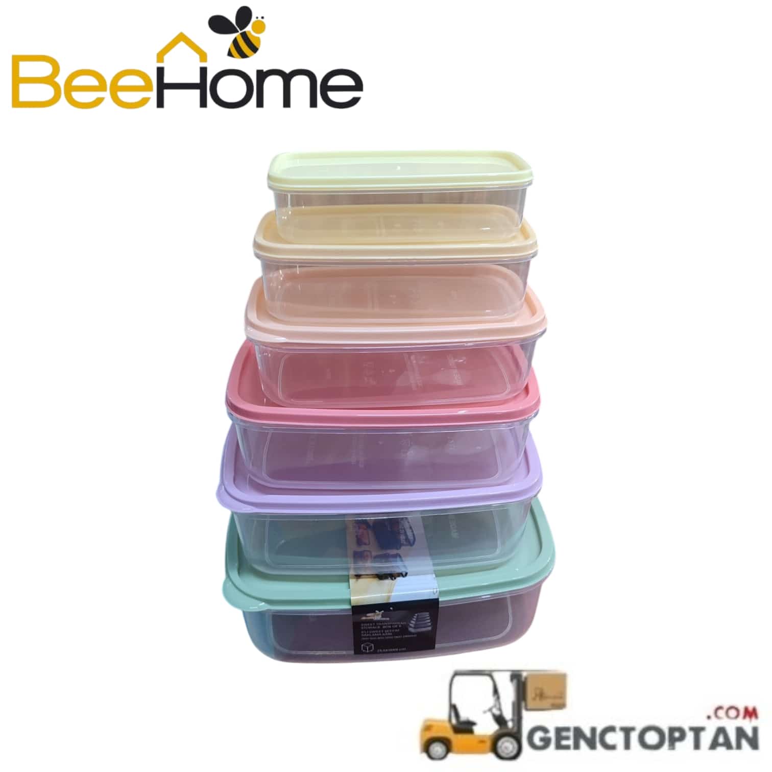 AKAY AK-528 6'LI SWEET ŞEFFAF SAKLAMA KABI RENKLİ