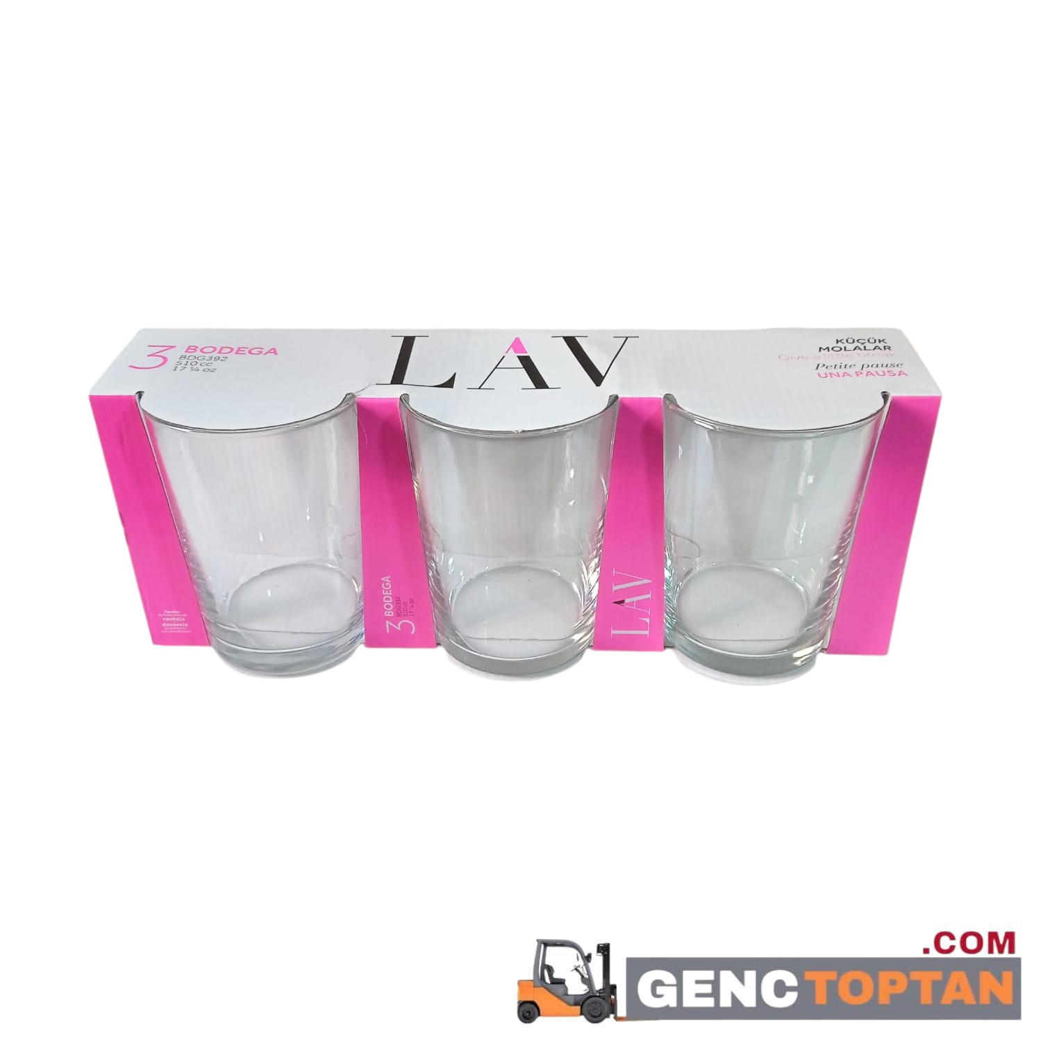 LV-BDG392A BODEGA 3'LÜ SADE MEŞRUBAT BARDAĞI 520cc