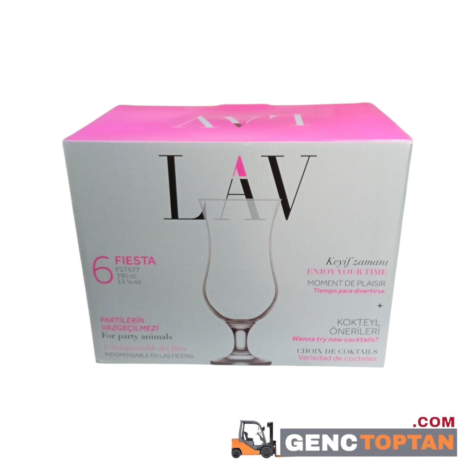 LV-FST577F AYAKLI KOKTEYL FIESTA CAM 6'LI BARDAK 390cc