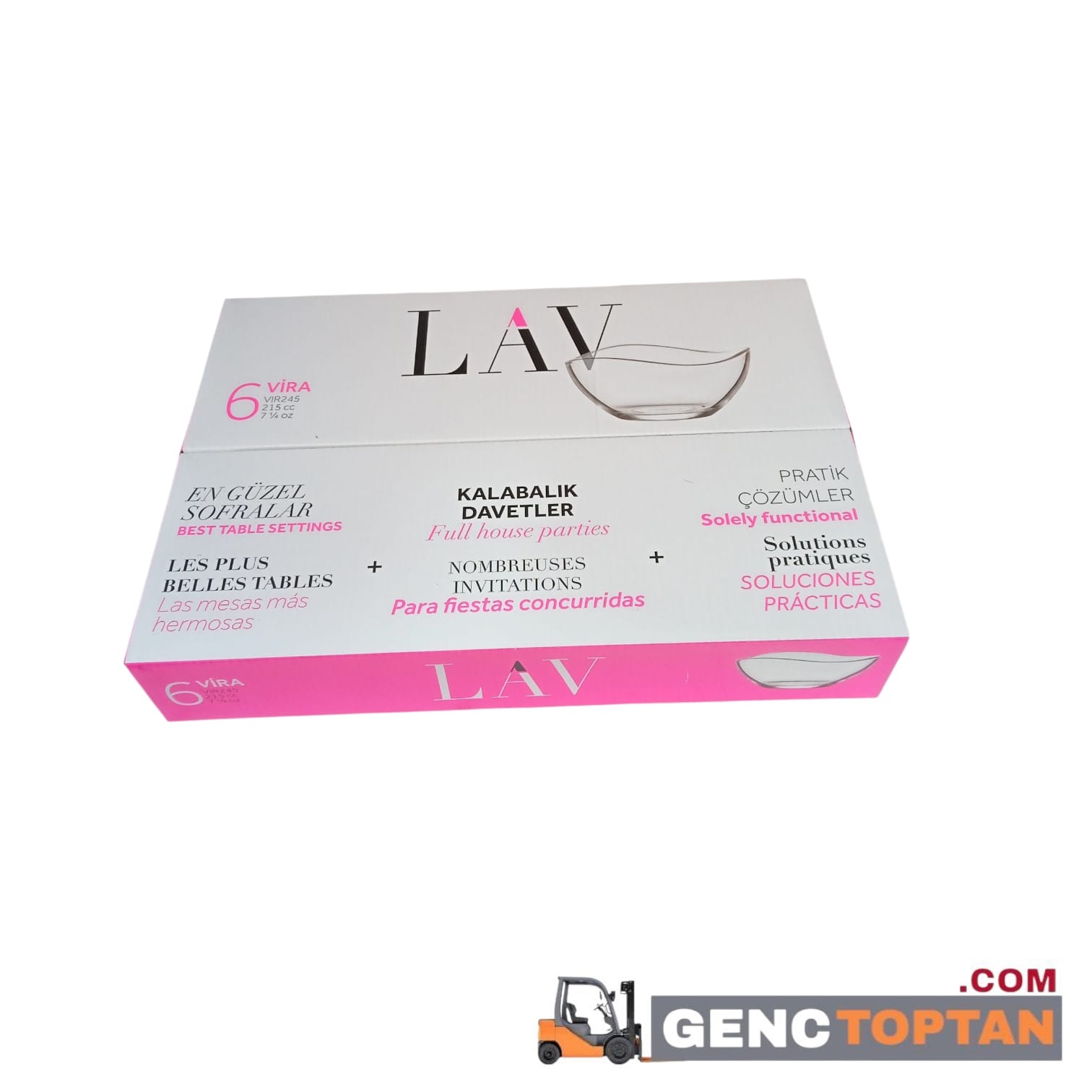 LV-VIR245F VİRA 6'LI CAM KASE 215cc *8