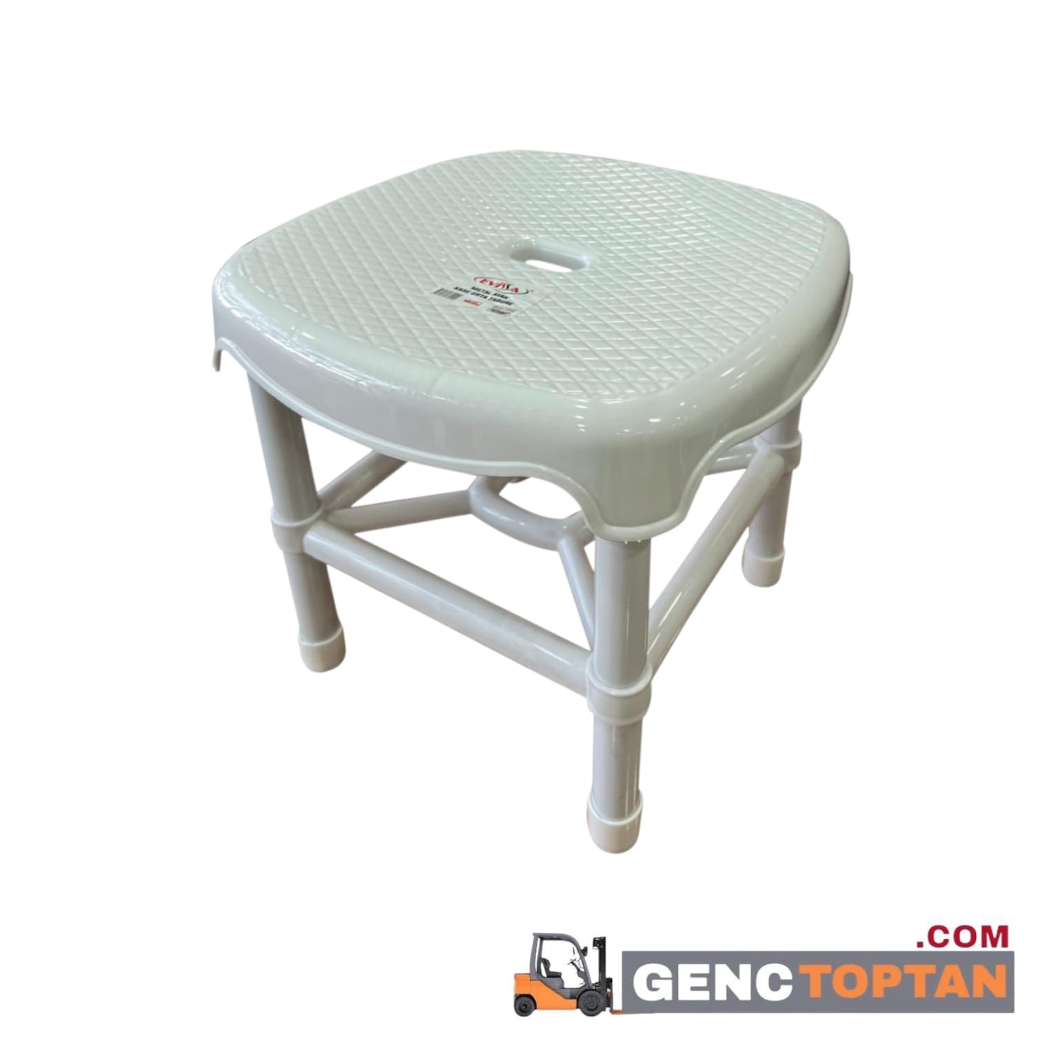 EVİSA METAL AYAK KARE BANYO TABURESİ